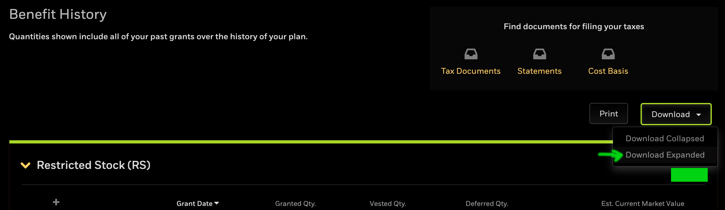 Download Benefit History
