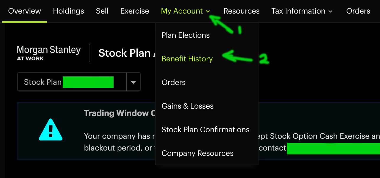 Select Benefit History